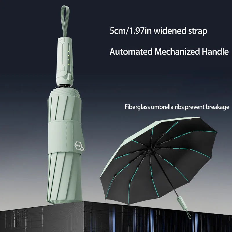Reinforced Windproof Sun Umbrella - UPF 50+ UV Protection, Durable All-Weather Umbrella for Men & Women