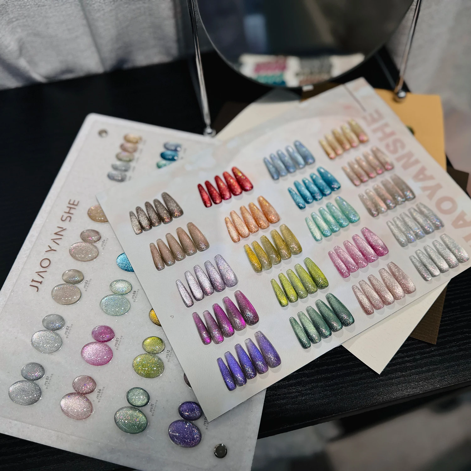 JIAOYANSHE 20 colors Cat eye Nail gel set Nail salon Professional New model 2024 Hot sale Non-toxic UV gel Nail art kit custom 4