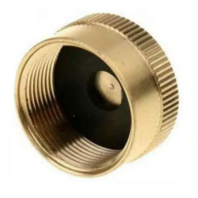 Szilárd Sárgaréz Újratöltés 1 Font Propán Gázpalack Henger Csatlakozó Védő Lezárt Sapka - Image 5