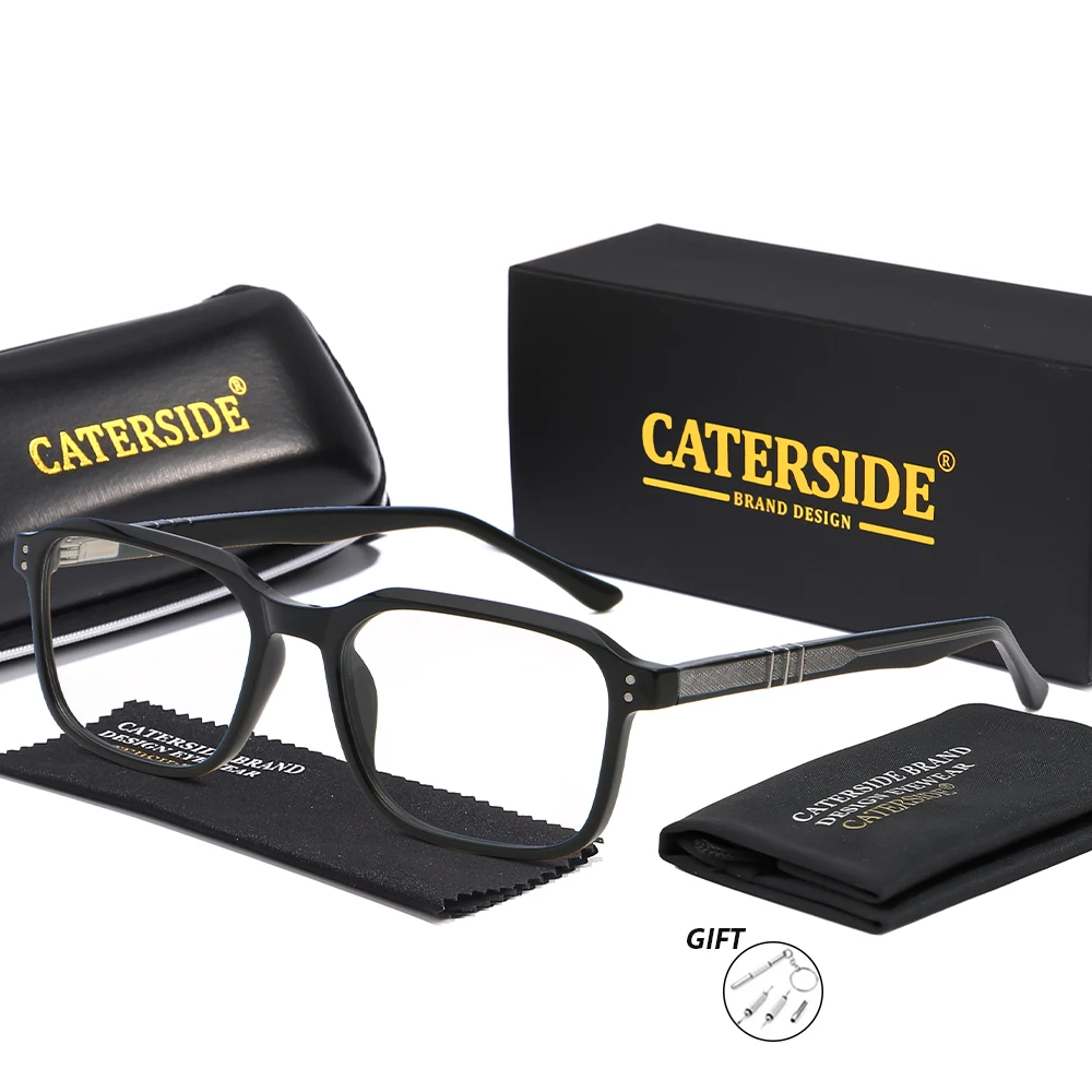 CATERSIDE Neue modische Herren-Korrektionsbrillen, modische High-End-Optikbrillen mit quadratischem Rahmen, Damen-Lesebrillen – Detail 5