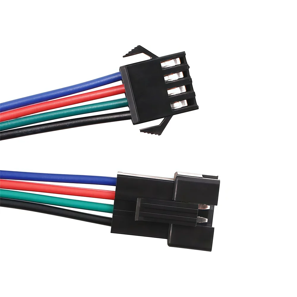 50쌍 LED 커넥터 남성/여성 JST SM2.54mm 4핀 플러그 커넥터 15CM 와이어 케이블 LED 스트립 라이트 램프 드라이버 5050RGB RGBW용