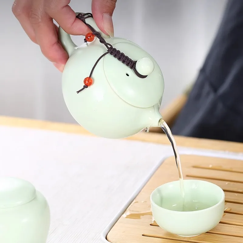 Chinese Tea Travel Tea Set Kung Fu Set Ceramic Portable Teapot Porcelain Teaset Gaiwan Cups of Ceremony Tool tea cup tea ceremony tools tea set