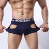 Man Fashion Crotch Hollow Underwear Panties Low Waist Elastic Belts Lingerie Boxers Gay Exotic Underpants Breathable Funny Brief 3