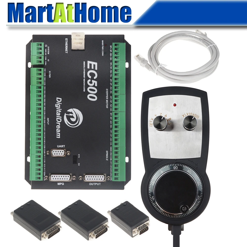 

CNC Control System Mach3 Ethernet 3/4/5/6 Axis 460 KHz with MPG Controller DC Support Stepper/Servo Driver for DIY CNC