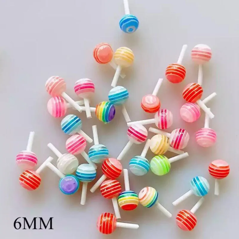 10-100pcs MUlti-Designs Resin Nail Art Charms 3D Pretty Cute Lollipop/Candy  Nail Art Decoration DIY Kawaii Nail Supplies 1# - AliExpress