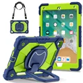Navy blue and green