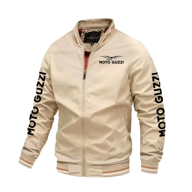 

2023 Outdoor men's jacket moto guzzi print Oversized men's jacket Men's racing jacket Motorcycle jacket comfortable men's coat