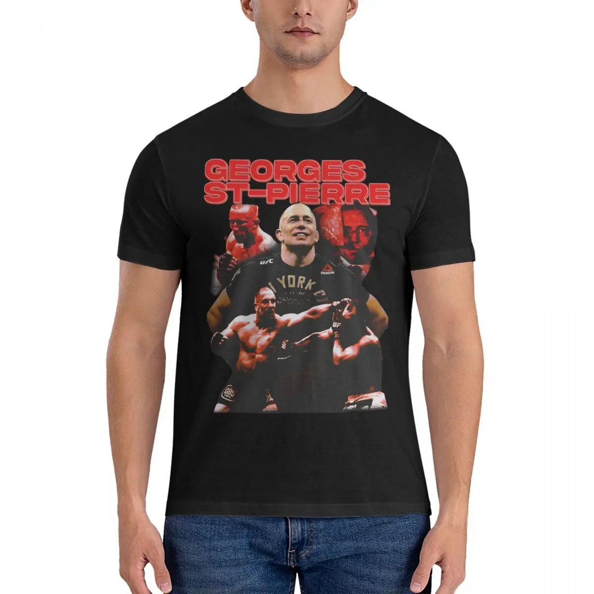 Gsp George St-Pierre T Shirt Per Uomo 100% Cotone Novità T-Shirt O Collo George Tees Manica Corta Vestiti Idea Regalo