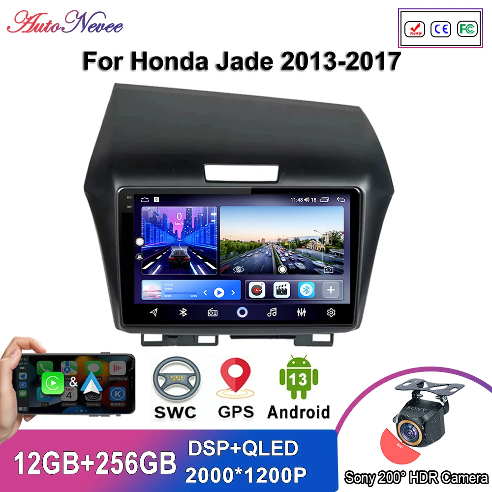 

Android Car DVD For Honda Jade 2013-2017 Multimedia Player No 2din DVD Auto Radio GPS Navigation Touch Screen Stereo Head HDR 5K