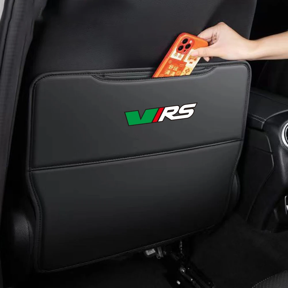 Leather Car Seat Back Anti Kick Pad For Skoda Octavia 3 2 A5 A7 MK3 MK2 Kodiaq Superb Febia Rapid Scala 2PCS