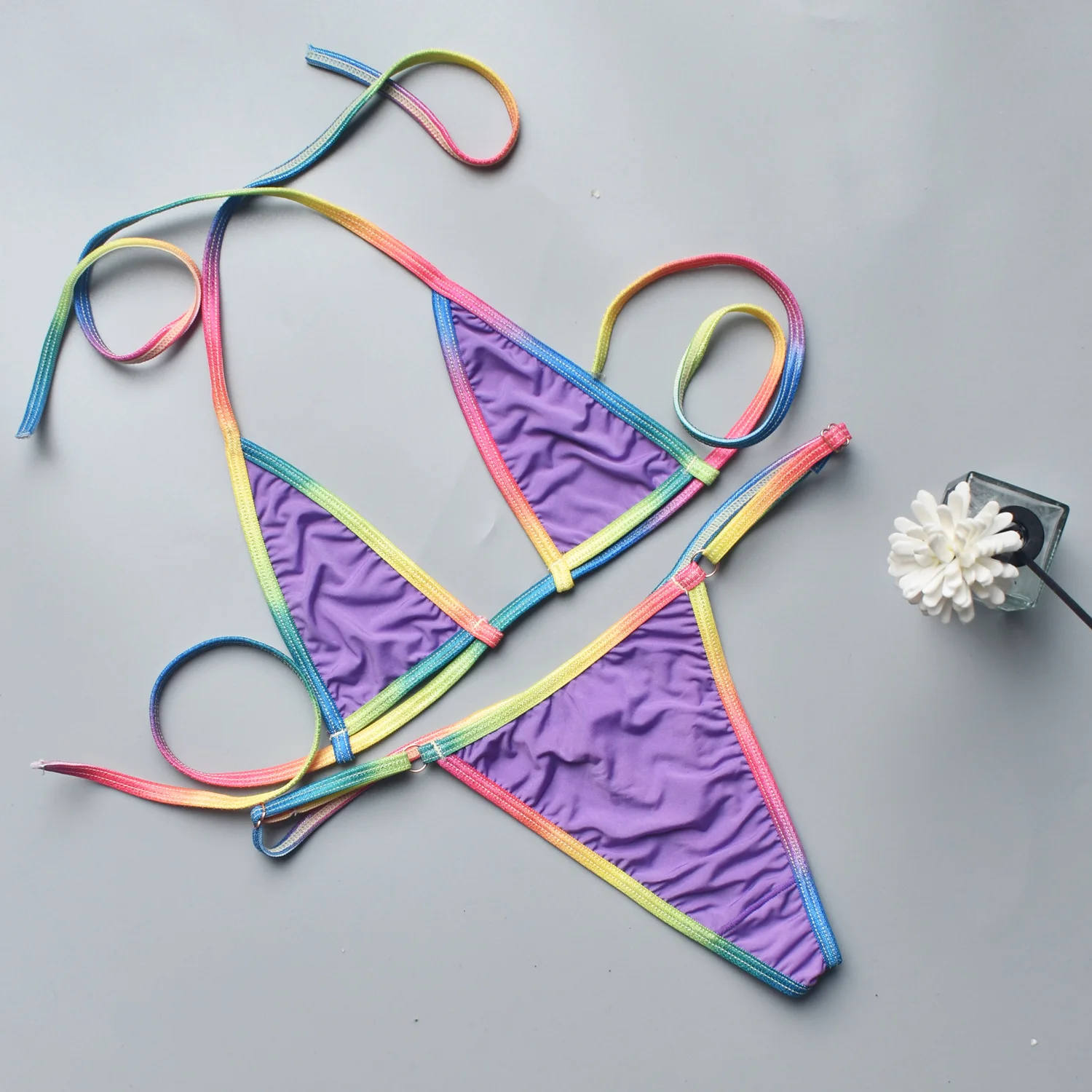 Set bikini sexy donna in mesh trasparente completo intimo_voghion.com