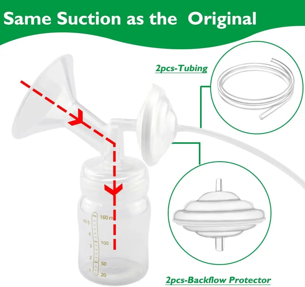 Backflow Protector and Tubing Compatible with Spectra S1 Spectra S2 9 Plus Breast Pumps Replacement Accessories