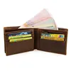 GENODERN Patchwork Style Cow Leather Male Purse Short Wallet for Men Genuine Leather Wallets Brown Male Purses Men Wallets 3
