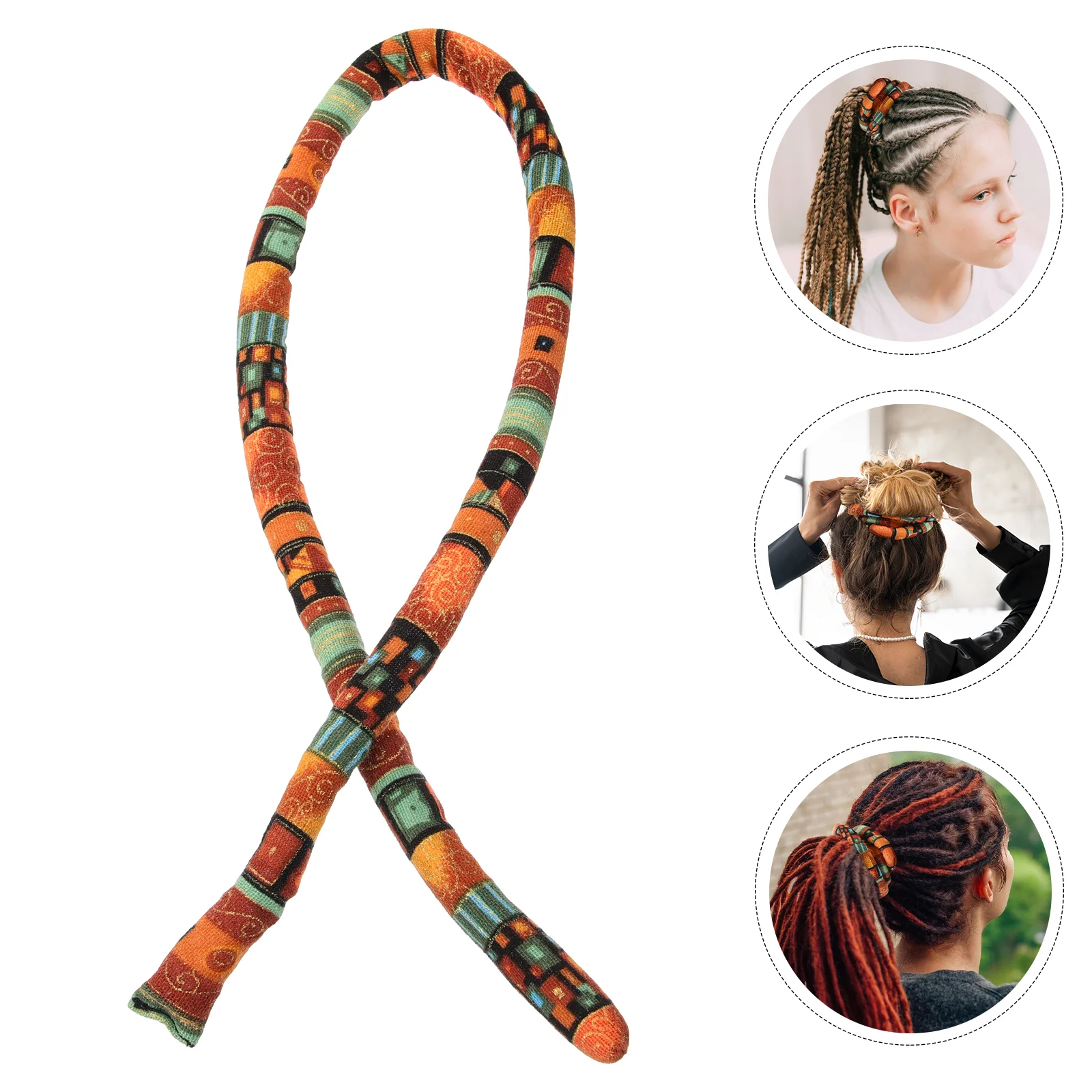 

Ethnic Style Hair Rope Spiral Lock Dreadlocks Hair Tie Ponytail Holder Flexible Hairband