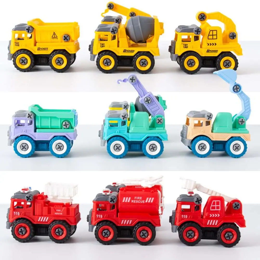 Tractor DIY Model Construction Excavator Bulldozer Models Fire Truck Model Engineering Car Model Car Model Toy Construction Toy