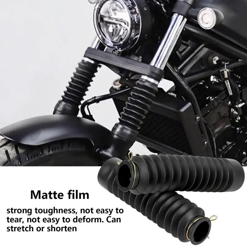 

Motorcycle Fork Boots 2pcs Motorcycle Front Fork Cover Gaiters Boot Shock Protector Front Dust Guard For Motorcycle For Dirt