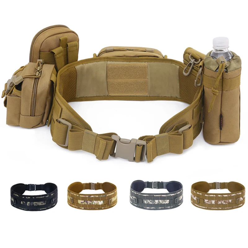 

Тактический пояс Molle, военное снаряжение, аксессуары для страйкбола, тренировочный Охотничий пояс, пеший туризм Cs, армейские ремни для стрельбы