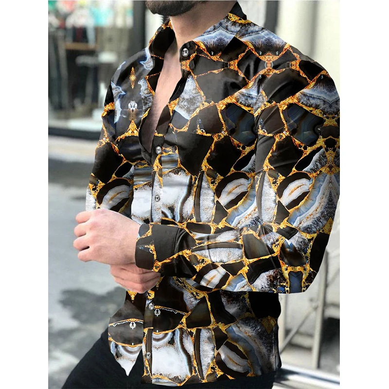 Hawaii New Men Skull Long Sleeve Shirts Tops Social Print