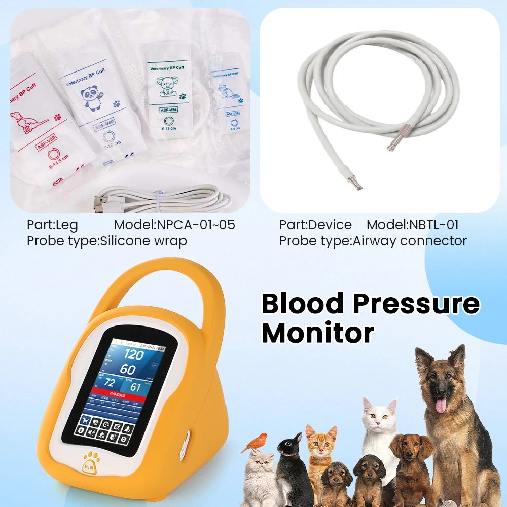 Portable Veterinary Sphygmomanometer Vet blood pressure Monitor For Pet Hospital