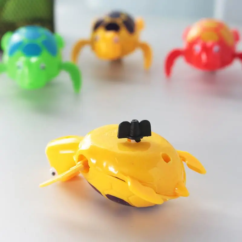 Baby Bath Toy Clockwork Dabbling Playing Water Turtle Cute Little Animal Wind Up Toys Children Classic Toys Kid Gifts Colorful 4
