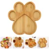 Paw Shaped Cutting Board Print Plates Bamboo Animal Tray Decor Food Platter Multi-function Child 1