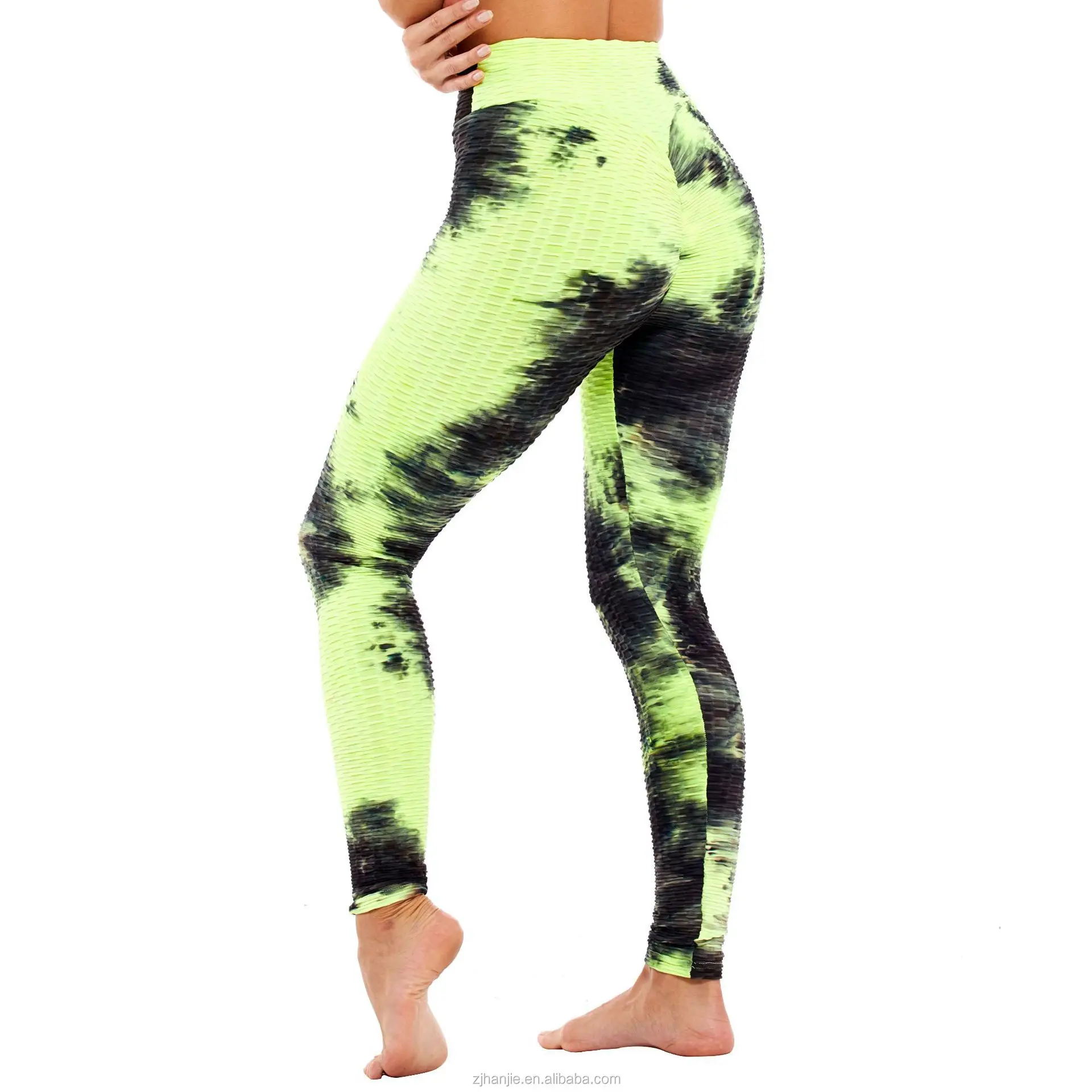 Hot Selling Booty Scrunch Ten colors Tie Die  Sexy High Waist opaque Butt Scrunch Push Up Anti Cellulite Compression Leggings