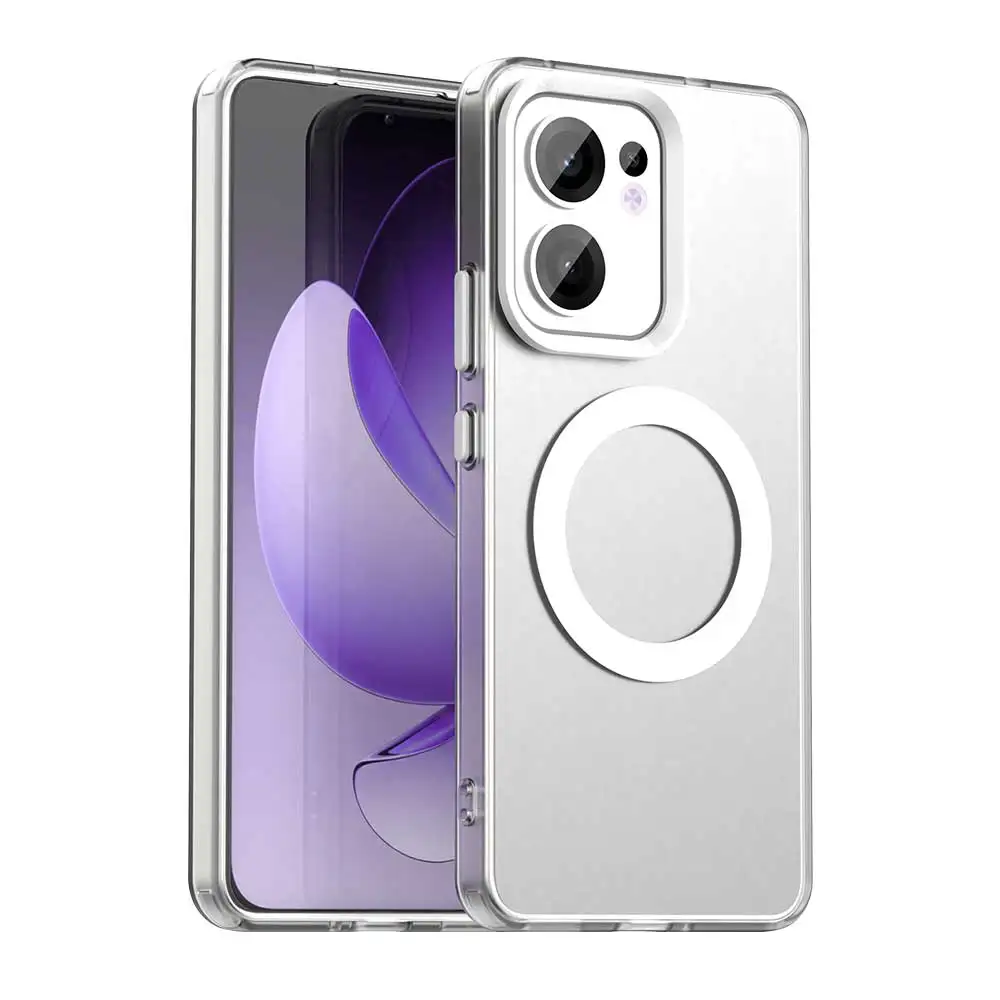 Magnetic Wireless Charging Case with Candy Colors and Transparent Back Shell