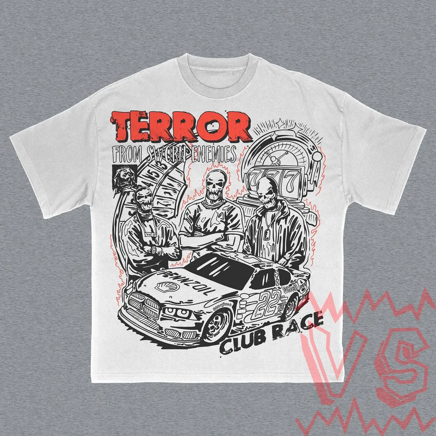 Club Race Oversized Graphic T-Shirt