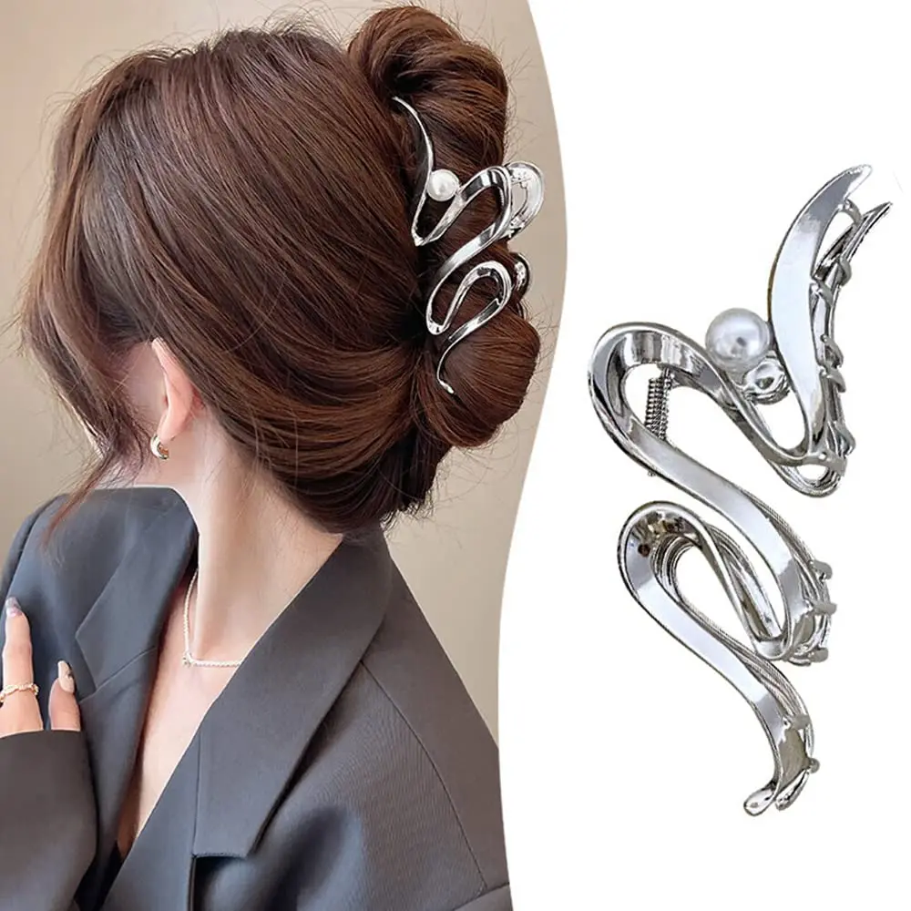 

Mixed Metal Hair Claw Clips Set Large Size Hair Catch Barrette Jaw Clamp Small Half Bun Hairpins for Women