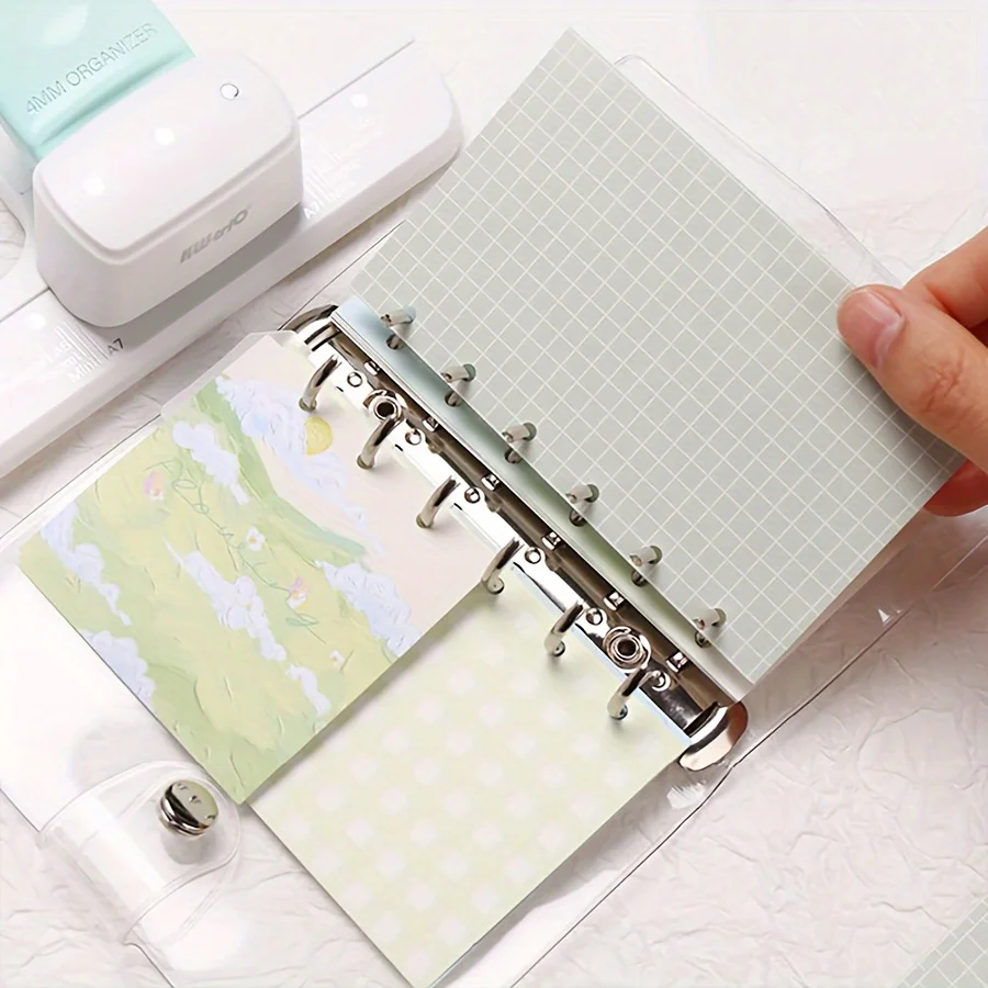 Three-hole hole punch 4mm diameter hole punch paper scrapbooks loose-leaf notebooks pocket books paper punch hole punching tools paper craft punch circle hole punch