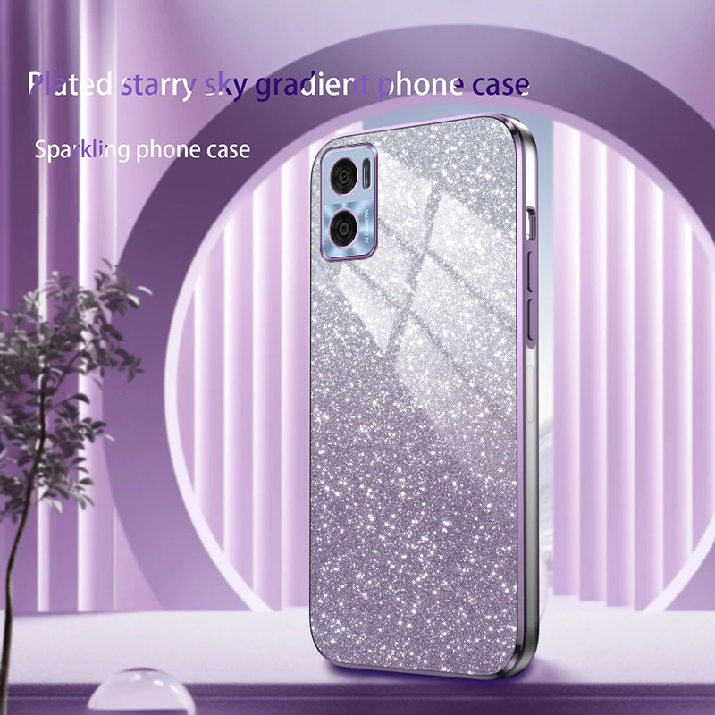 Luxury Electroplated Glitter Phone Case - Clear Soft TPU Back with Protective Bumper