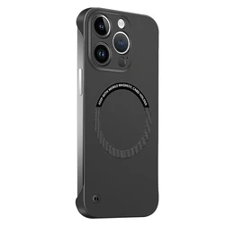 Sleek Luxury Borderless Phone Case with Strong Magnetic Grip and Matte Finish - iPhone 12 (Black)