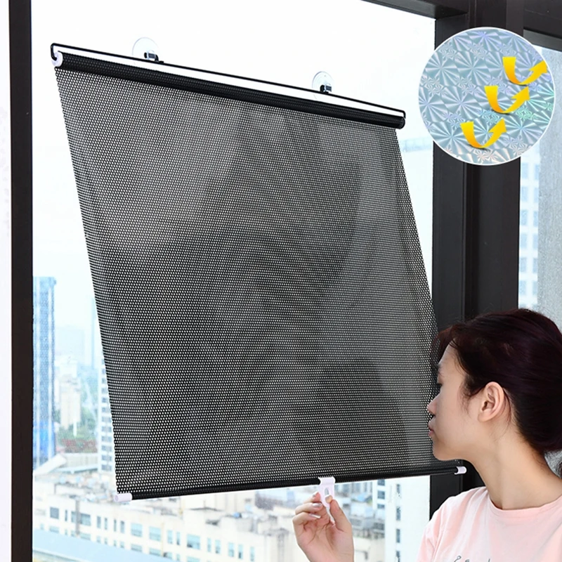 Retractable Sunshade Roller Blind for Car Room Blackout Thermal Insulation