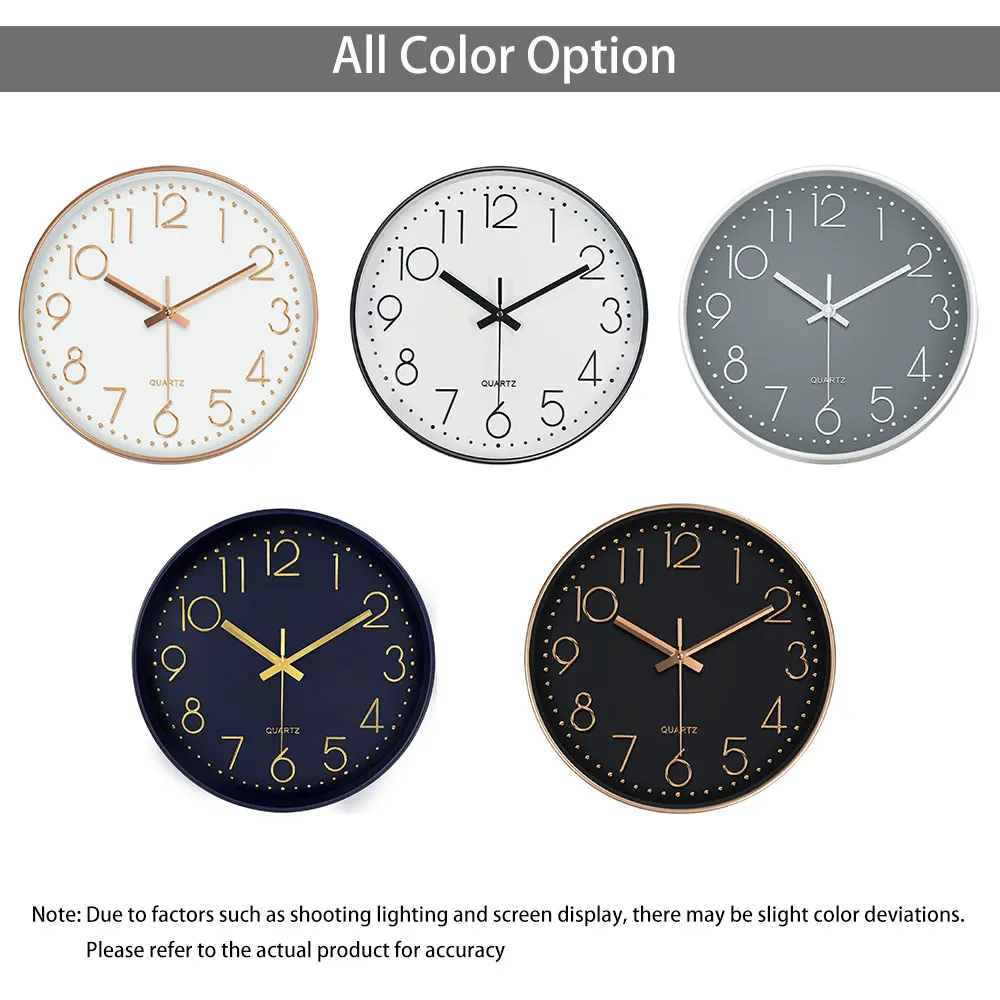 Minimalist Quartz Wall Clock Cubic Digital Clock Modern Style Silent Non Ticking Living Room Bedroom Office Clock 8/10/12 Inch - Image 6