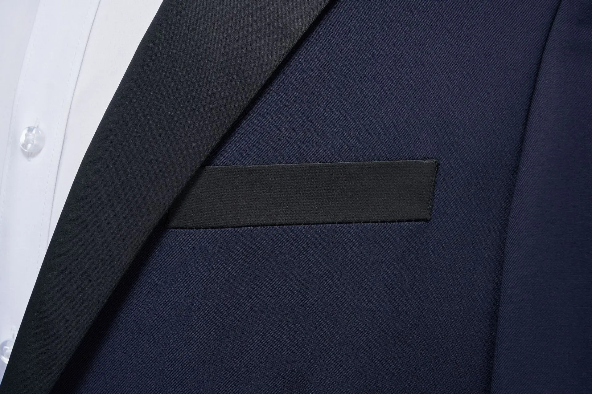 Luxury Men's Suit Wedding Banquet Male Battle Collar Jacket Sets Black Blue Elegant Business Suit 3 Piece (Blazer+Pants+Bow Tie)