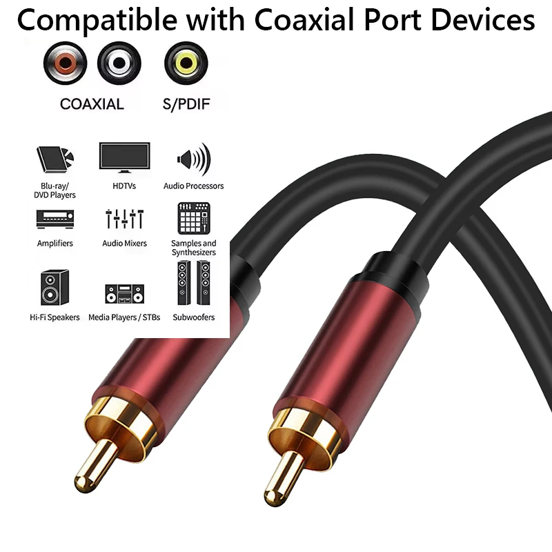 Premium Coaxial Digital Audio RCA Cable