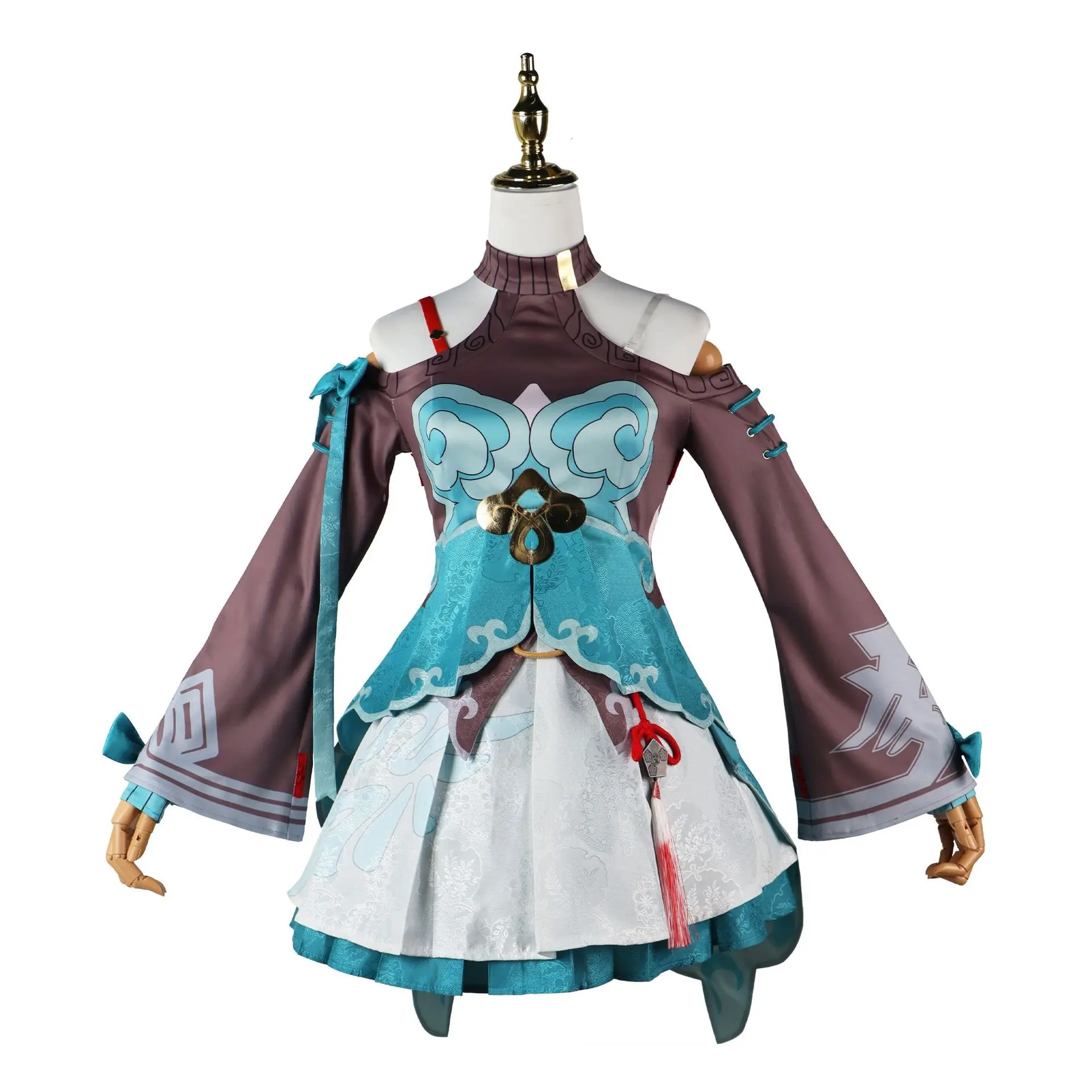 

Game Honkai Star Rail Qingque Cosplay Costume Full Set With Textured Fabrics Accessories Qingque Cosplay Wig Outfit