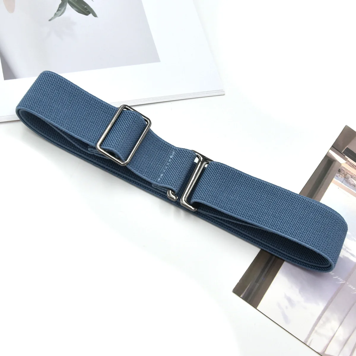 1/3 Stück unsichtbarer elastischer Taillengürtel, geeignet für Männer und Frauen, unsichtbarer Gürtel mit flacher Schnalle, für Jeans, Hosen, Kleider, verstellbarer Taillengürtel – Detail 12