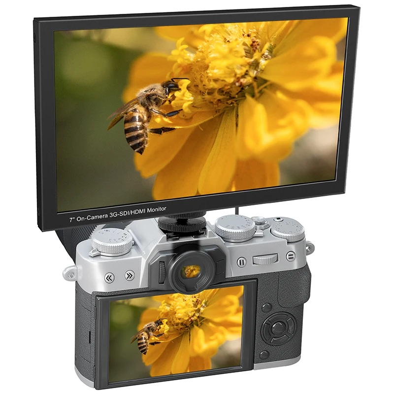 7 Inch 3G-SDI/HD/SD /HDMI Full HD LCD IPS Field Monitor for DSLR Digital Cameras BMCC Stabilizer – Detail 1