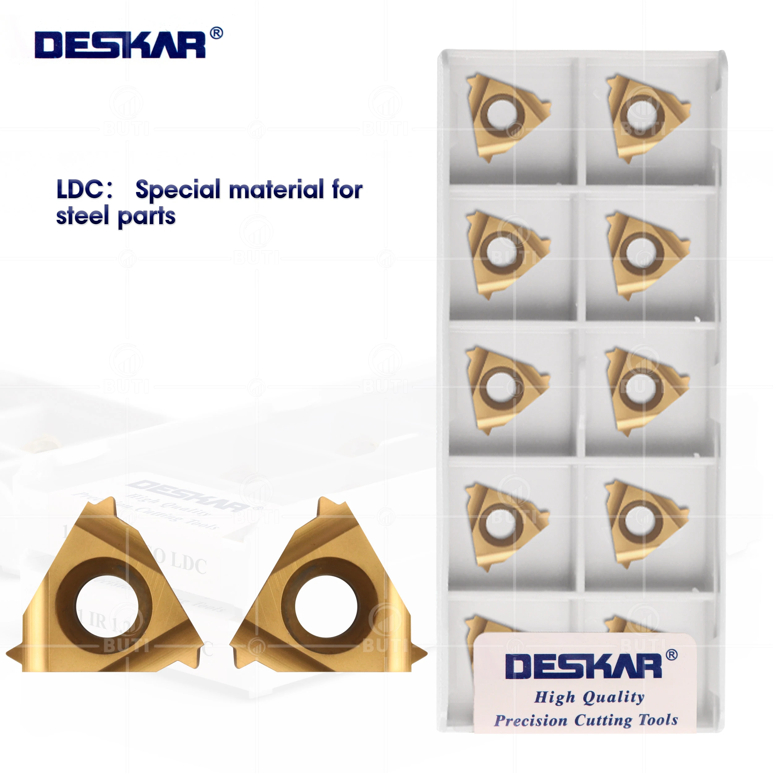 

DESKAR 100% Original 11IR/ER 0.75 1.0 1.5 2.0 2.5 LDC CNC Lathe Cutter Threading Carbide Inserts Turning Tool Machine Blades