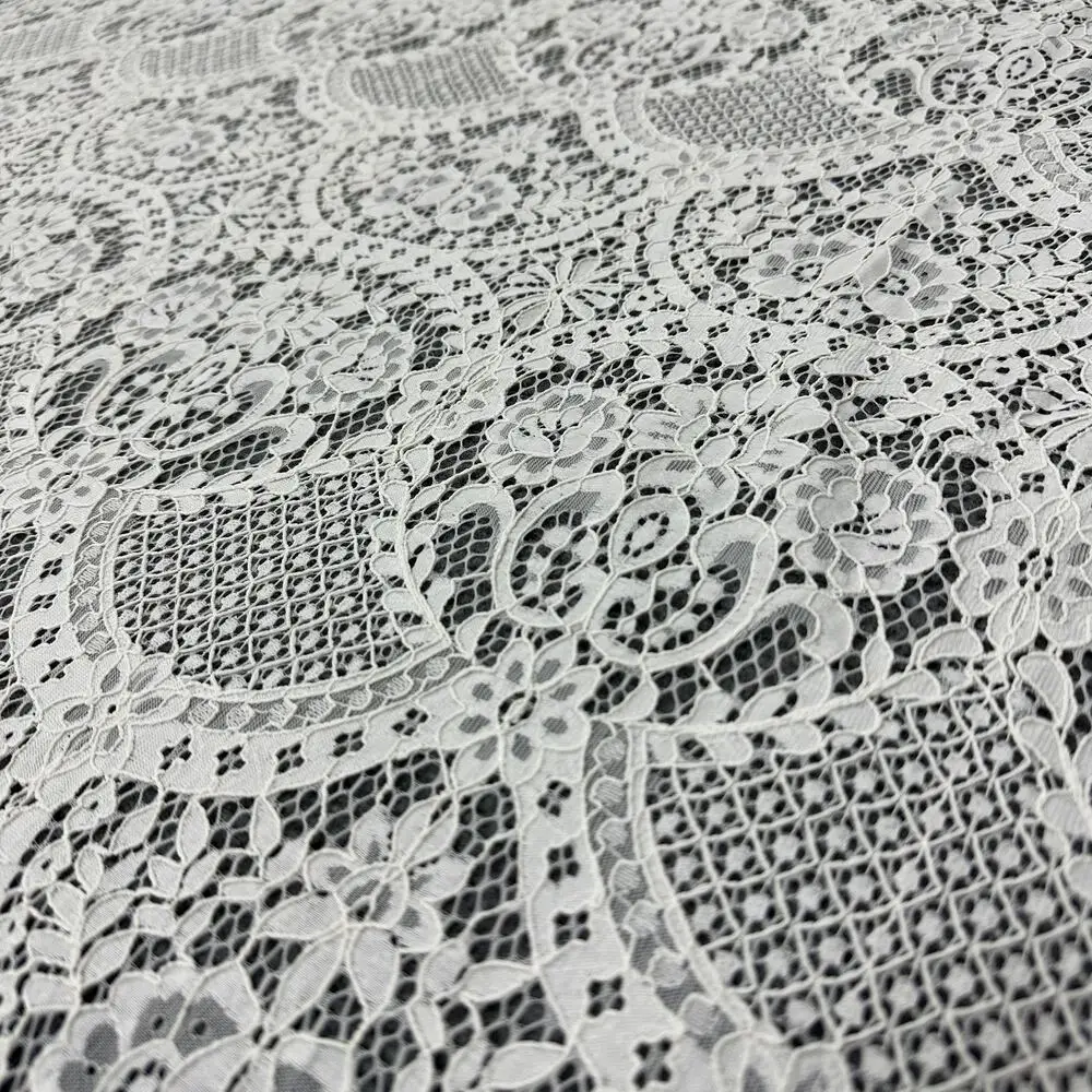 2023OFF WHITE/IVORY Lace Sequins 150cm Shiny Brilliant Wedding Lace Fabric Accessories Dresses Lace Fabric Global Shipping
