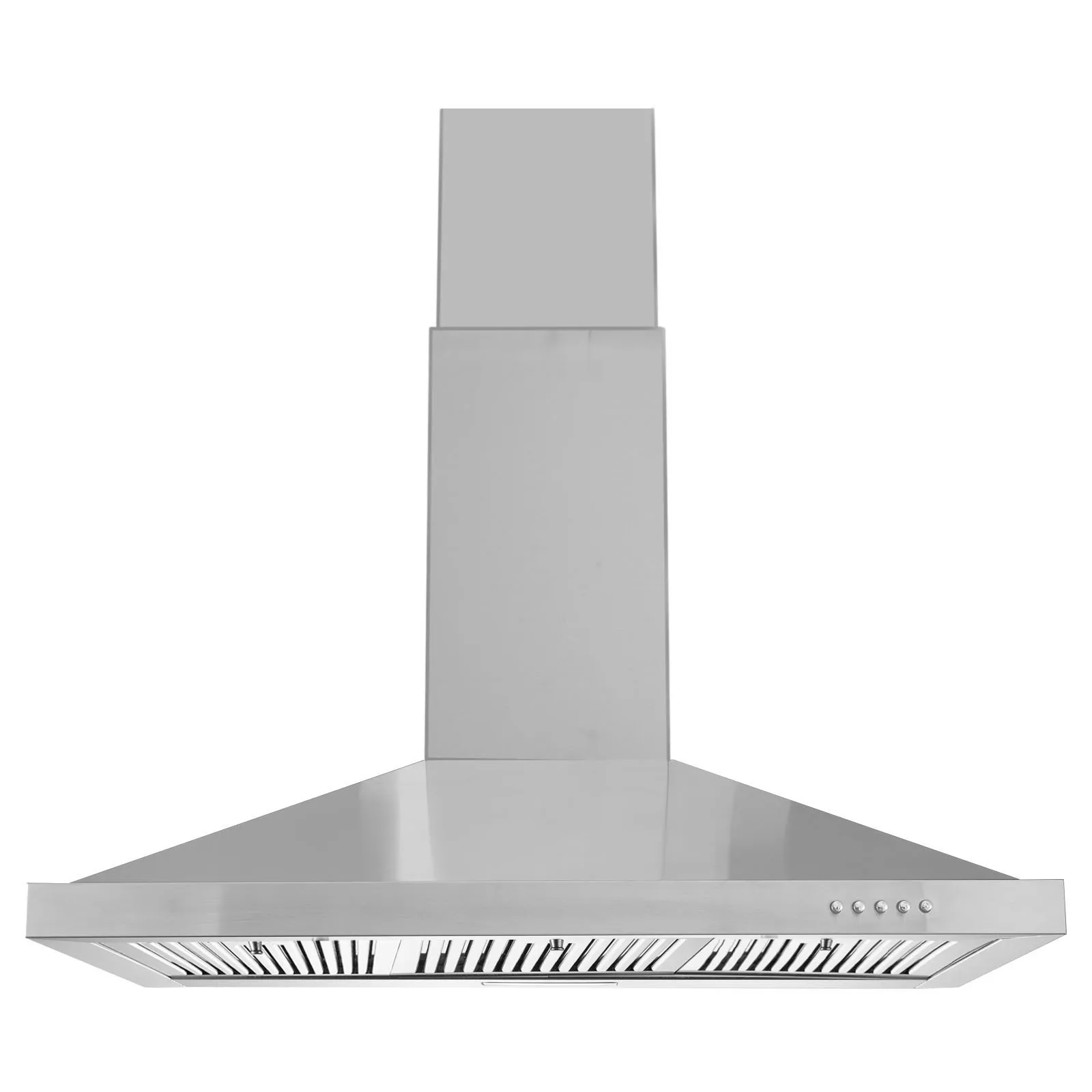 Tieasy 36 Inch 450CFM Wall Mount Ducted / Ductless Convertible Push Button Permanent Filters Led Lights Range Hood ZMG-0190B 2