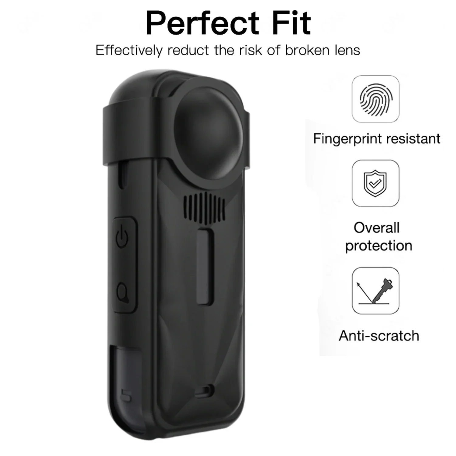 Silicone Case Anti-Scratch Film Lens Protective Cover for Insta 360 X5 Shell Strap Keychain Len Cap for Insta360 X5 Accessories