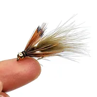 5pcs Woolly Bugger Streamers Fly Fishing Lures Brass Bead Head 3