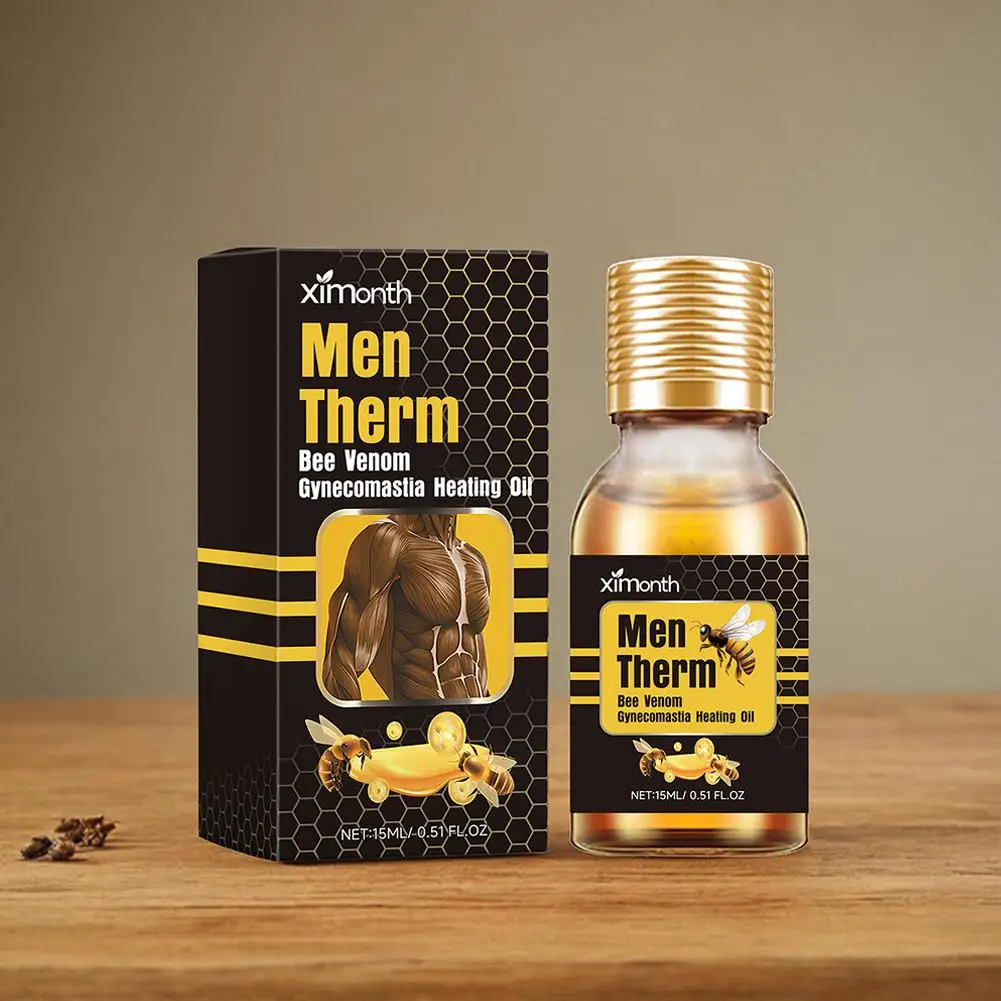 Man Breast Firming Massage Cream 15 Ml Bee Essence Removing Excess Fat Effective Shrink Chest Gynecomastia Tighten Essence