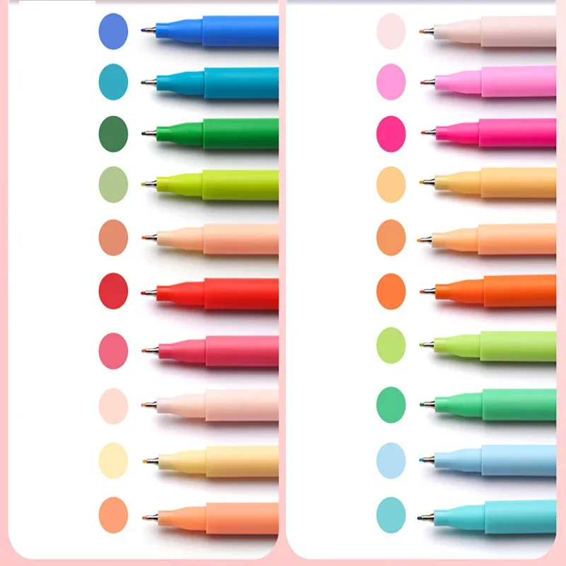10Colores Markers Brush Pens Set Fast-drying Graffiti Painting Drawing Highlighter School Supplies for Student Art Stationery