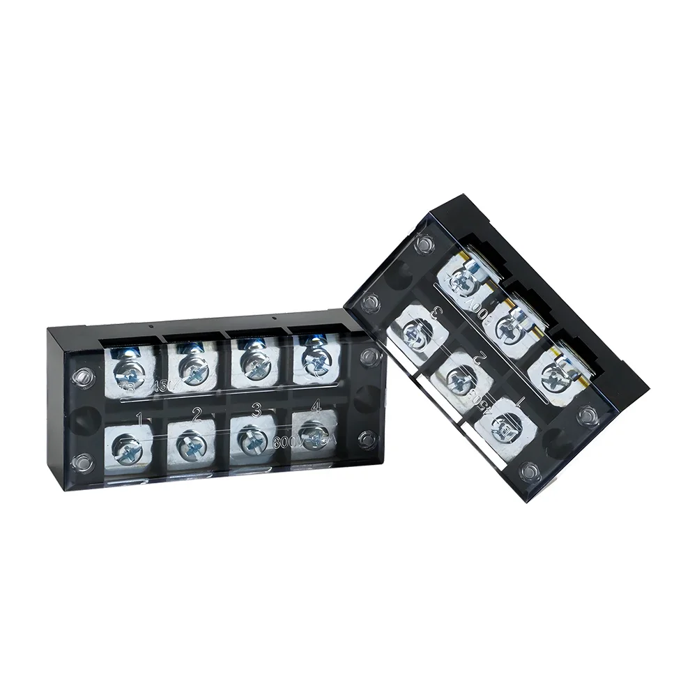 1 Piece TB45 Barrier Terminal Block TB Series Wire Connector 600V 45A 3/4/6/8/10/12 Positions Screw Connection,wire connectors
