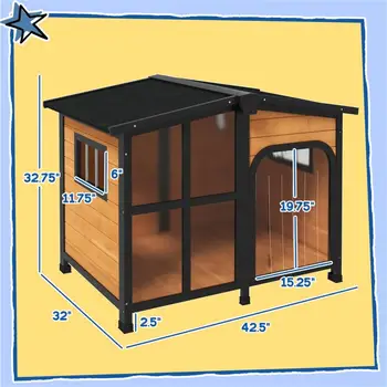 Natural Pet Dog House - Eco-Friendly Outdoor Shelter for Dogs | Fast Shipping 1