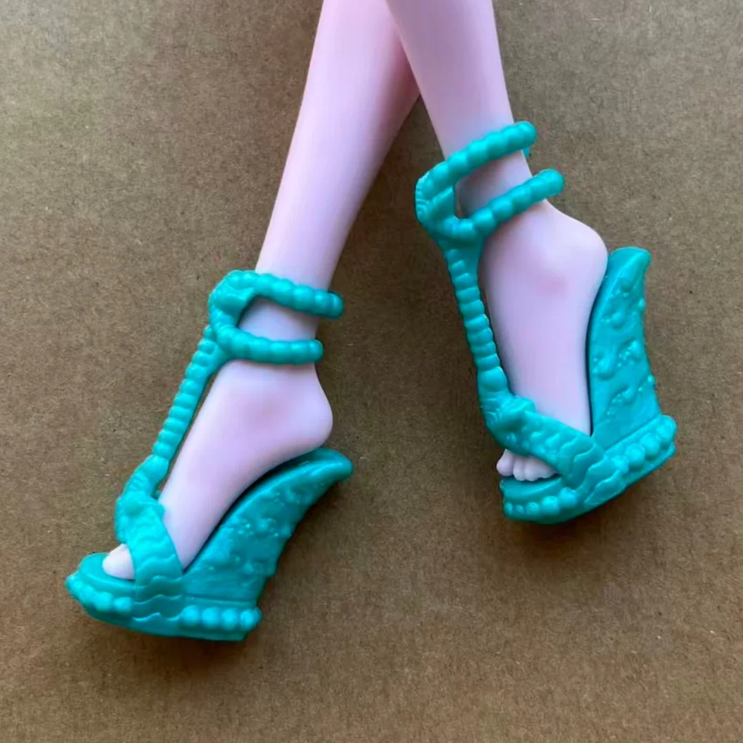 1/6 Scale Monster Doll Shoes Sandals DIY Dressing Accessories Set - Purple Blue Red Green Colors for Doll Decorations