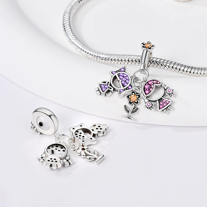 925 Sterling Silver Pink Flamingo Clip Charm Butterfly Bead Owl Cat Charms for Original Bracelet DIY Jewelry Love Pendant charm jewelry,sterling silver jewelry,beads charms,animal charm jewelry,sterling silver beads,silver charm bead,charm bead,beads jewelry,sterling silver beads charm,loose beads